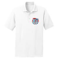 Memorial Day 4th Of July Stars And Stripes 1776 PosiCharge RacerMesh Polo