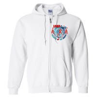 Memorial Day 4th Of July Stars And Stripes 1776 Full Zip Hoodie