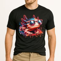 Memorial Day 4th Of July Axolotl Independence Day Usa Flag Performance Shirt