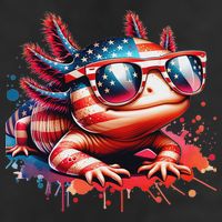 Memorial Day 4th Of July Axolotl Independence Day Usa Flag 11oz C Handle Ceramic Mug