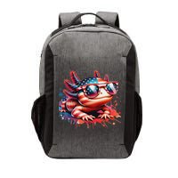 Memorial Day 4th Of July Axolotl Independence Day Usa Flag Vector Backpack