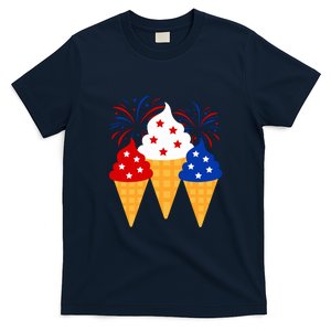 Memorial Day 4th Of July Holiday Patriotic Ice Cream Cones Gift T-Shirt