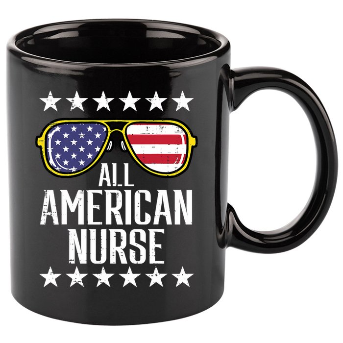 Memorial Day 4th Of July RN Nurse 11oz C Handle Ceramic Mug