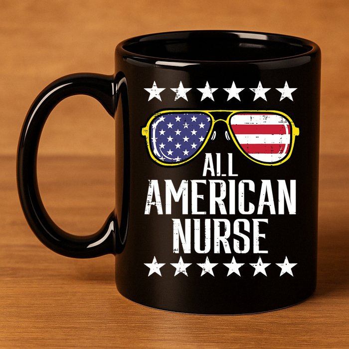 Memorial Day 4th Of July RN Nurse 11oz C Handle Ceramic Mug