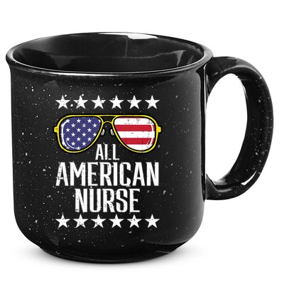 Memorial Day 4th Of July RN Nurse 15oz Campfire Ceramic Mug
