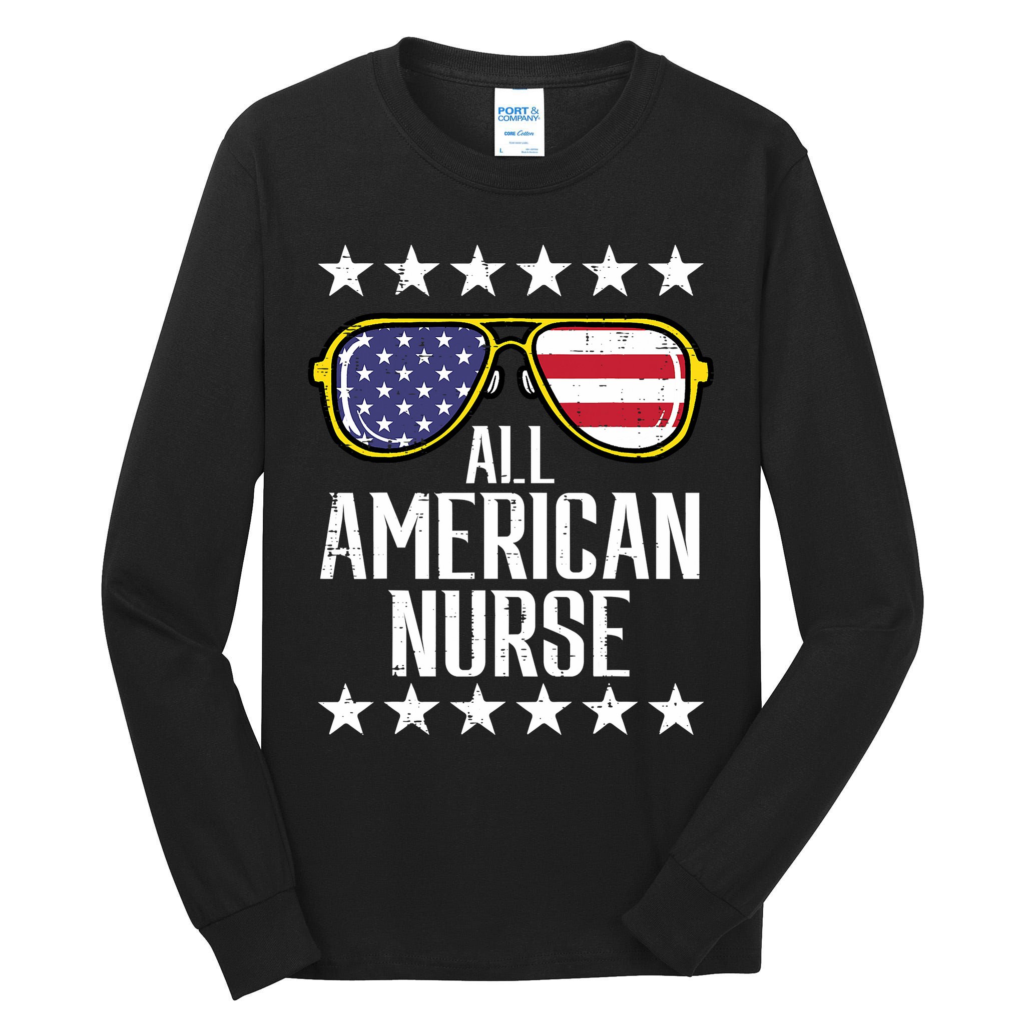 Memorial Day 4th Of July RN Nurse Tall Long Sleeve T-Shirt