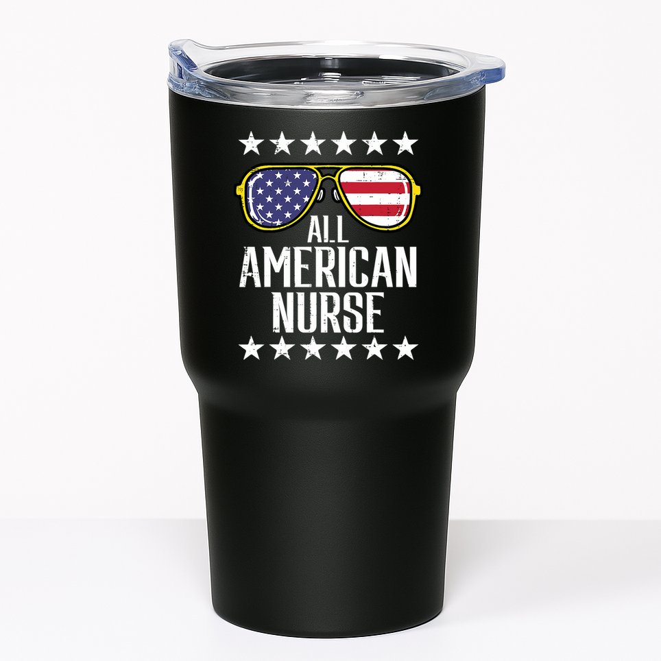 Memorial Day 4th Of July RN Nurse Tumbler