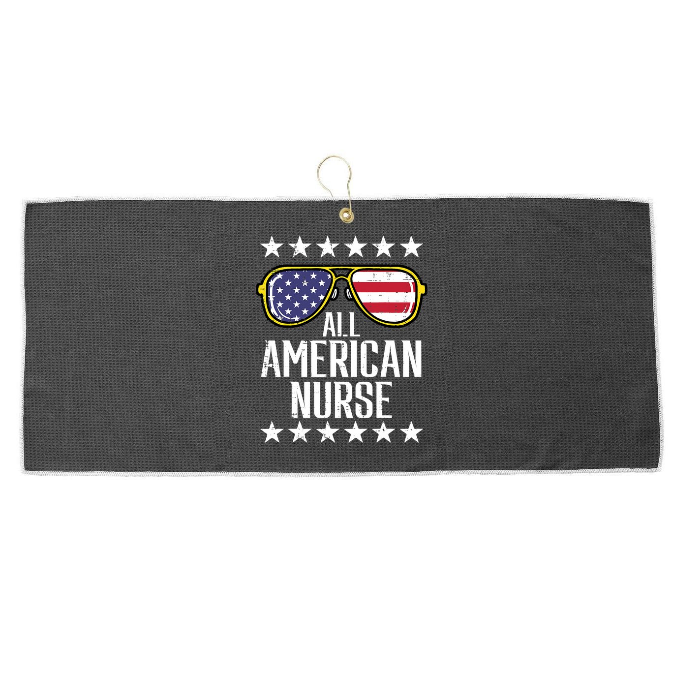 Memorial Day 4th Of July RN Nurse Large Microfiber Waffle Golf Towel