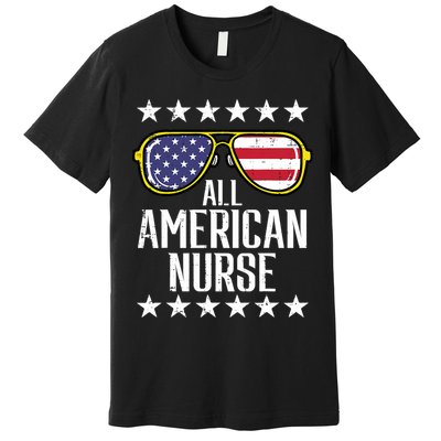 Memorial Day 4th Of July RN Nurse Premium T-Shirt