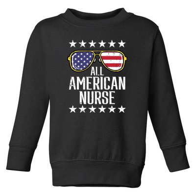 Memorial Day 4th Of July RN Nurse Toddler Sweatshirt