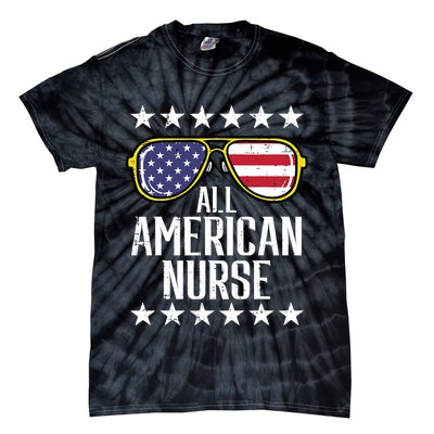 Memorial Day 4th Of July RN Nurse Tie-Dye T-Shirt
