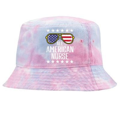 Memorial Day 4th Of July RN Nurse Tie-Dyed Bucket Hat