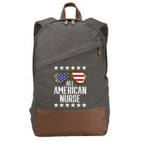 Memorial Day 4th Of July RN Nurse Cotton Canvas Backpack