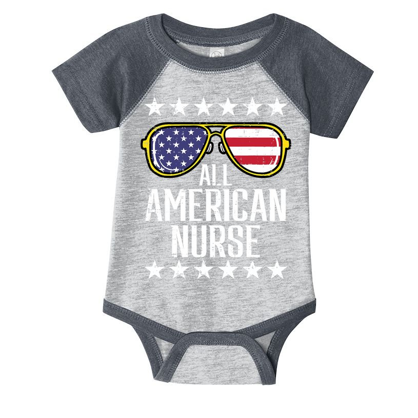 Memorial Day 4th Of July RN Nurse Infant Baby Jersey Bodysuit