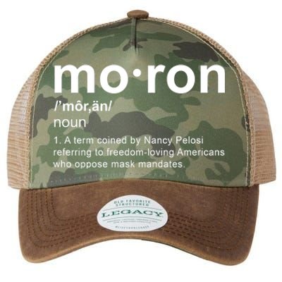 Moron Definition Anti Nancy Pelosi Funny Republican Legacy Tie Dye Trucker Hat