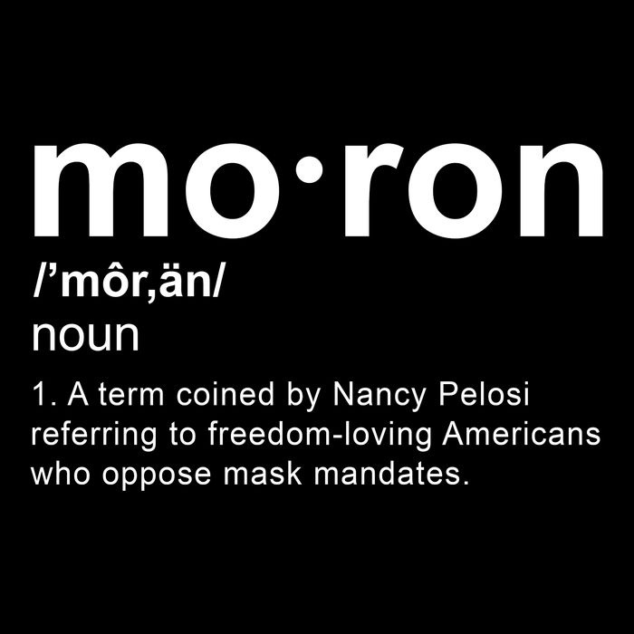 Moron Definition Anti Nancy Pelosi Funny Republican 16 in Basic Backpack