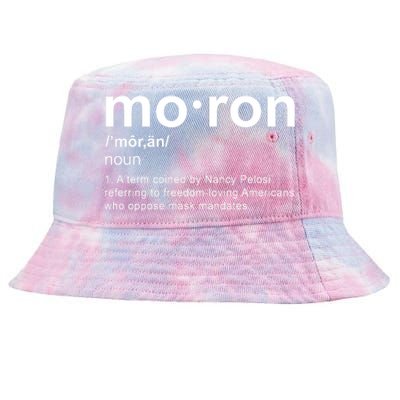 Moron Definition Anti Nancy Pelosi Funny Republican Tie-Dyed Bucket Hat