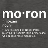 Moron Definition Anti Nancy Pelosi Funny Republican Vector Backpack