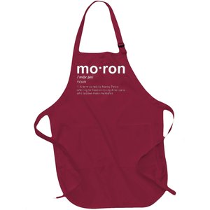 Moron Definition Anti Nancy Pelosi Funny Republican Full-Length Apron With Pockets