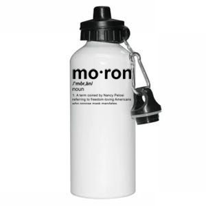 Moron Definition Anti Nancy Pelosi Funny Republican Aluminum Water Bottle