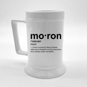 Moron Definition Anti Nancy Pelosi Funny Republican Beer Stein