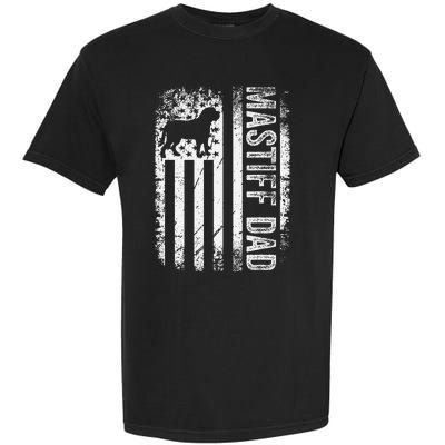 Mastiff Dad American Us Flag English Mastiff Dog Garment-Dyed Heavyweight T-Shirt