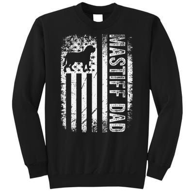 Mastiff Dad American Us Flag English Mastiff Dog Sweatshirt