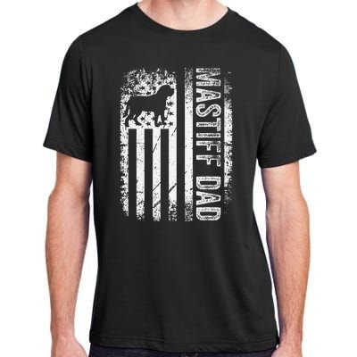 Mastiff Dad American Us Flag English Mastiff Dog Adult ChromaSoft Performance T-Shirt