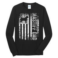 Mastiff Dad American Us Flag English Mastiff Dog Tall Long Sleeve T-Shirt