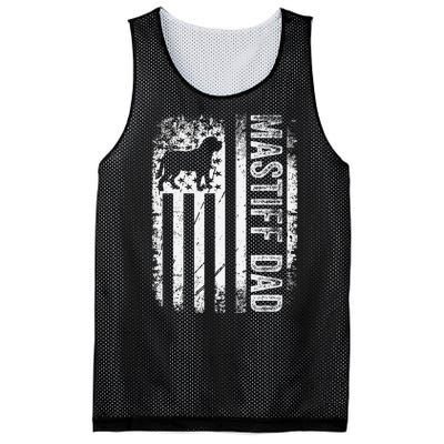 Mastiff Dad American Us Flag English Mastiff Dog Mesh Reversible Basketball Jersey Tank