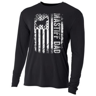 Mastiff Dad American Us Flag English Mastiff Dog Cooling Performance Long Sleeve Crew