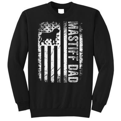 Mastiff Dad American Us Flag English Mastiff Dog Tall Sweatshirt