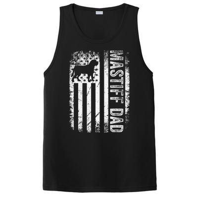 Mastiff Dad American Us Flag English Mastiff Dog PosiCharge Competitor Tank