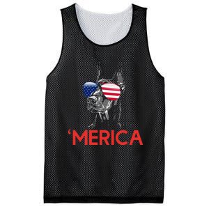 Merica Doberman American Flag 4th of July Dobie Mesh Reversible Basketball Jersey Tank