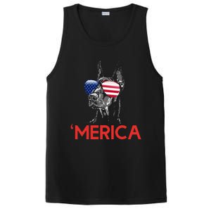 Merica Doberman American Flag 4th of July Dobie PosiCharge Competitor Tank