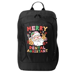 Merry Dental Assistant Christmas Dental Assisting Xmas Party Gift City Backpack