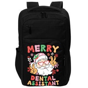 Merry Dental Assistant Christmas Dental Assisting Xmas Party Gift Impact Tech Backpack