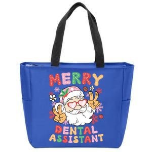 Merry Dental Assistant Christmas Dental Assisting Xmas Party Gift Zip Tote Bag