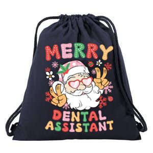 Merry Dental Assistant Christmas Dental Assisting Xmas Party Gift Drawstring Bag