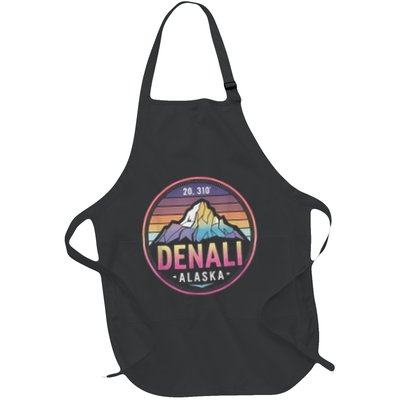 Mount Denali Alaska Mountaineer Climbing National Park Full-Length Apron With Pockets