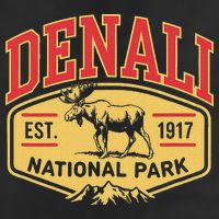 Mount Denali Alaska Mountaineer Climbing National Park 7 Panel Mesh Trucker Snapback Hat