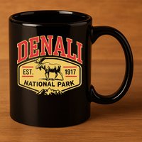 Mount Denali Alaska Mountaineer Climbing National Park 11oz C Handle Ceramic Mug