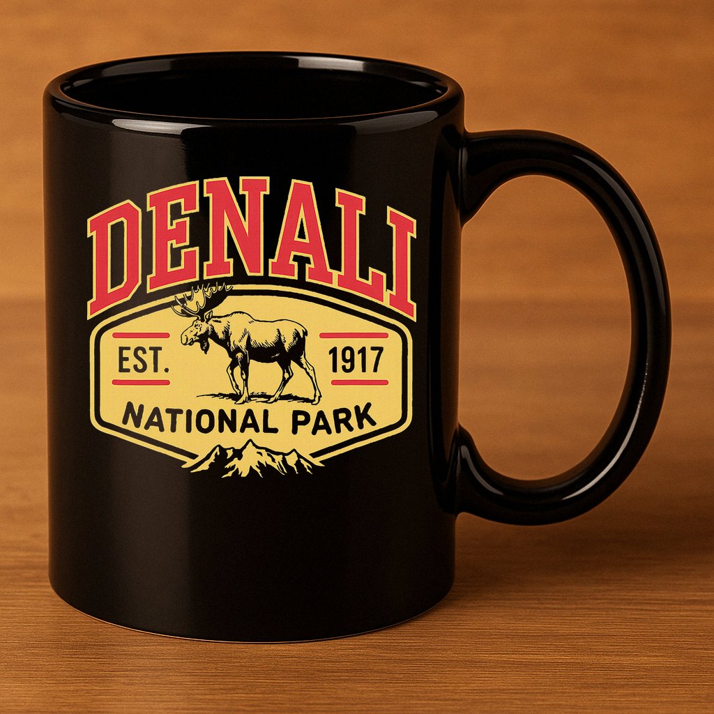 Mount Denali Alaska Mountaineer Climbing National Park 11oz C Handle Ceramic Mug