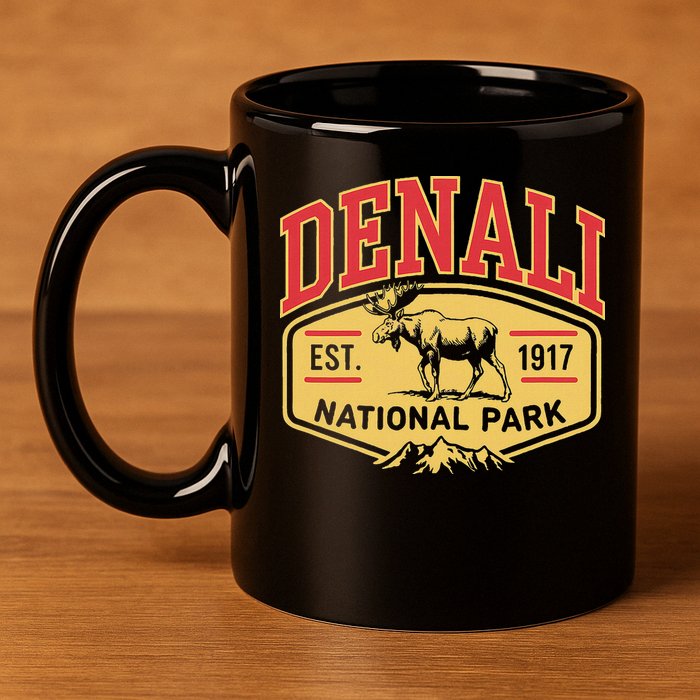Mount Denali Alaska Mountaineer Climbing National Park 11oz C Handle Ceramic Mug