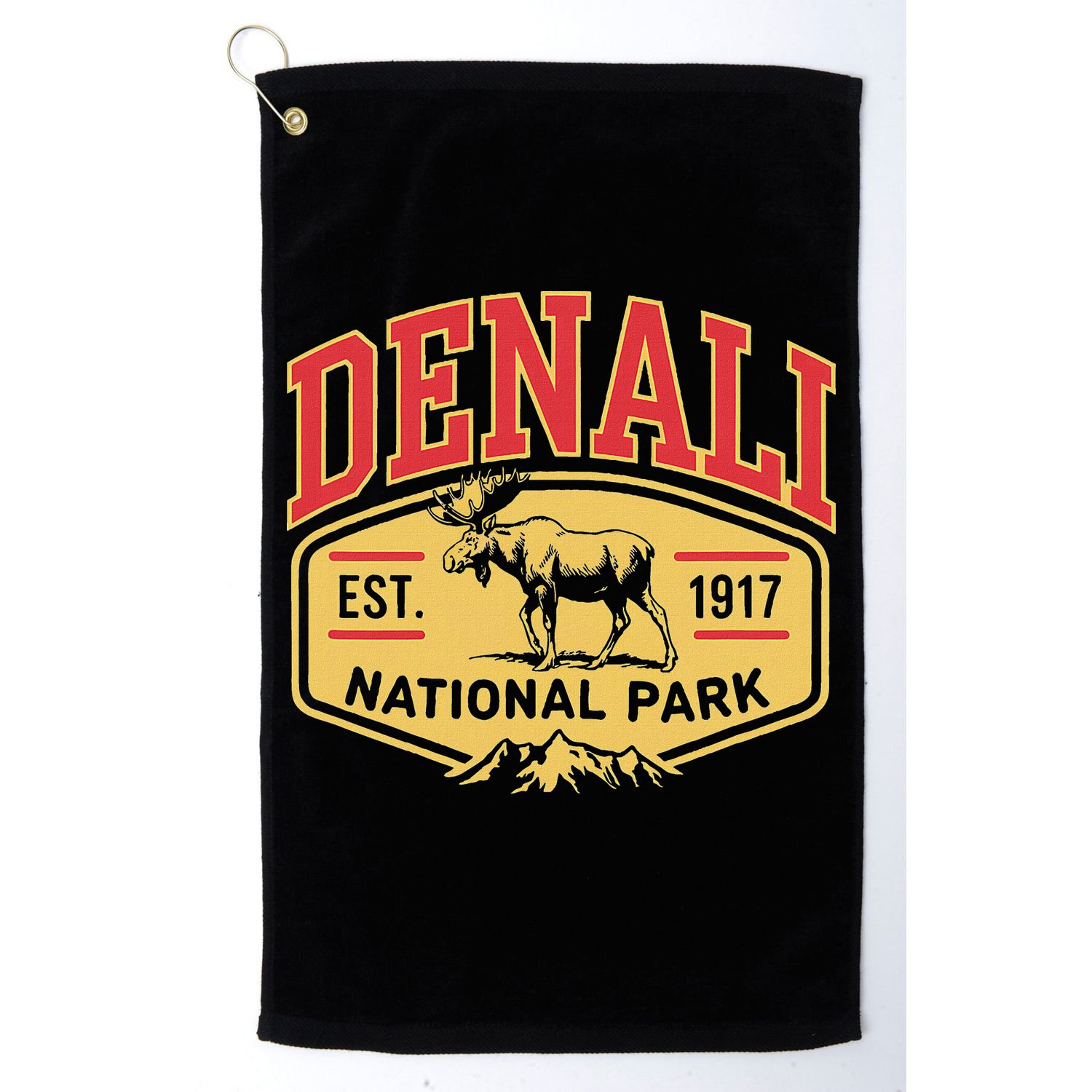 Mount Denali Alaska Mountaineer Climbing National Park Golf Towel