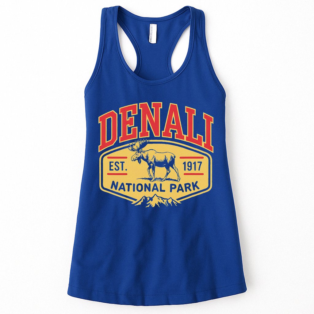 Mount Denali Alaska Mountaineer Climbing National Park Womens Tank Top