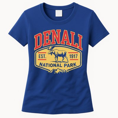 Mount Denali Alaska Mountaineer Climbing National Park Womens T-Shirt
