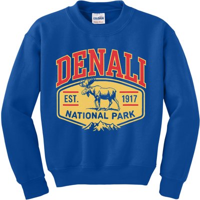 Mount Denali Alaska Mountaineer Climbing National Park Kids Sweatshirt