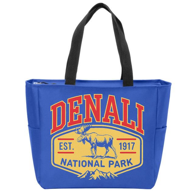 Mount Denali Alaska Mountaineer Climbing National Park Zip Tote Bag