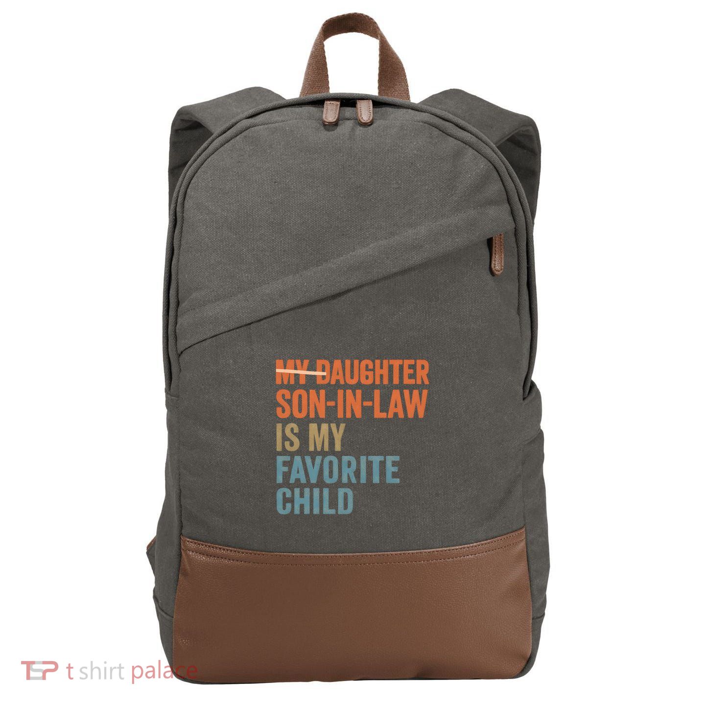 My Daughter and Son-in-Law Are My Favorite Child Cotton Canvas Backpack
